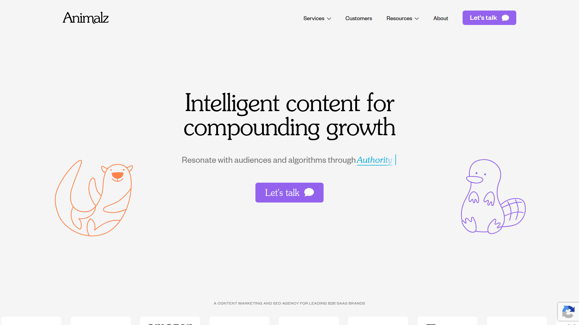 Animalz homepage screenshot