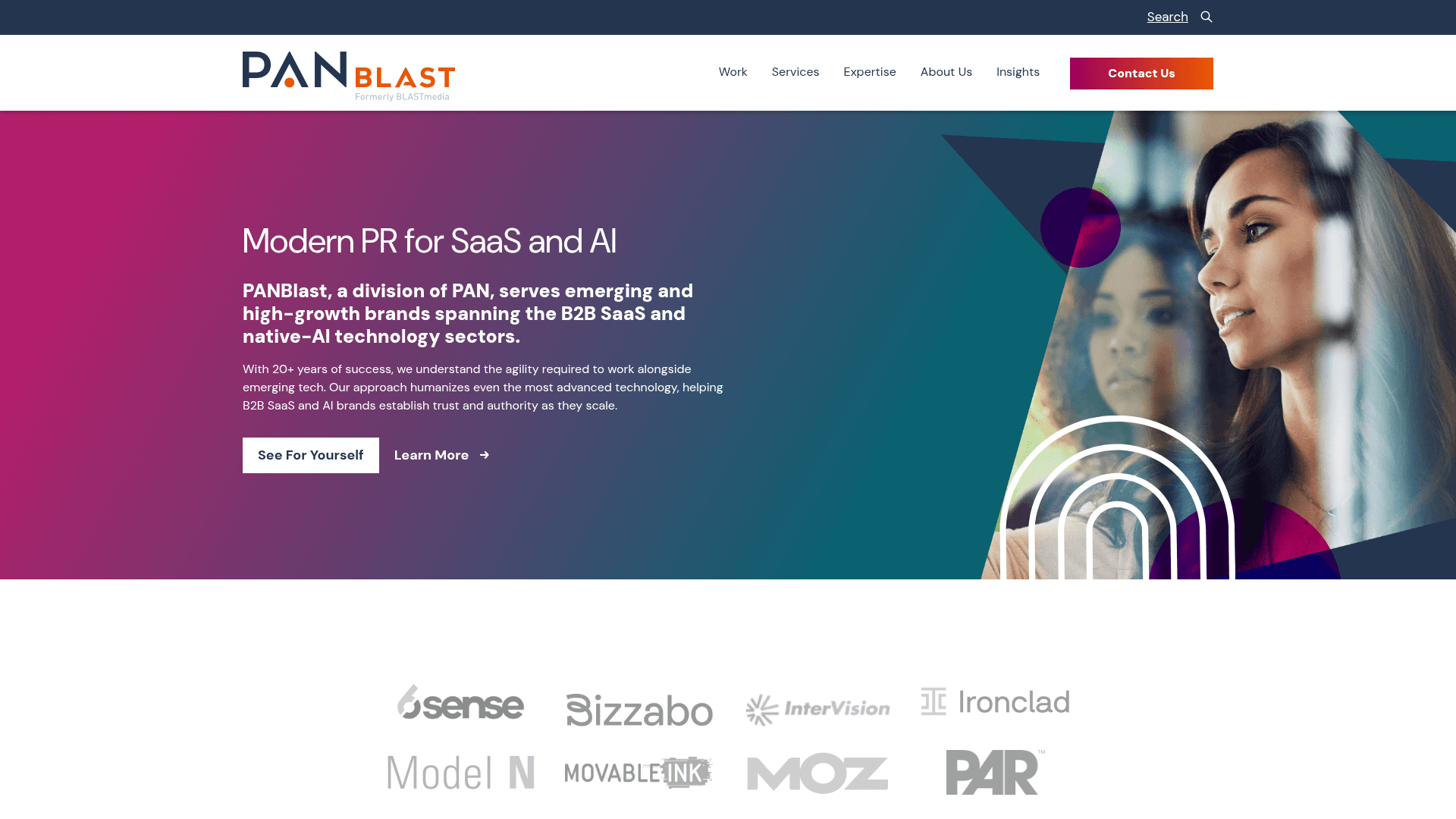 BLASTmedia homepage screenshot