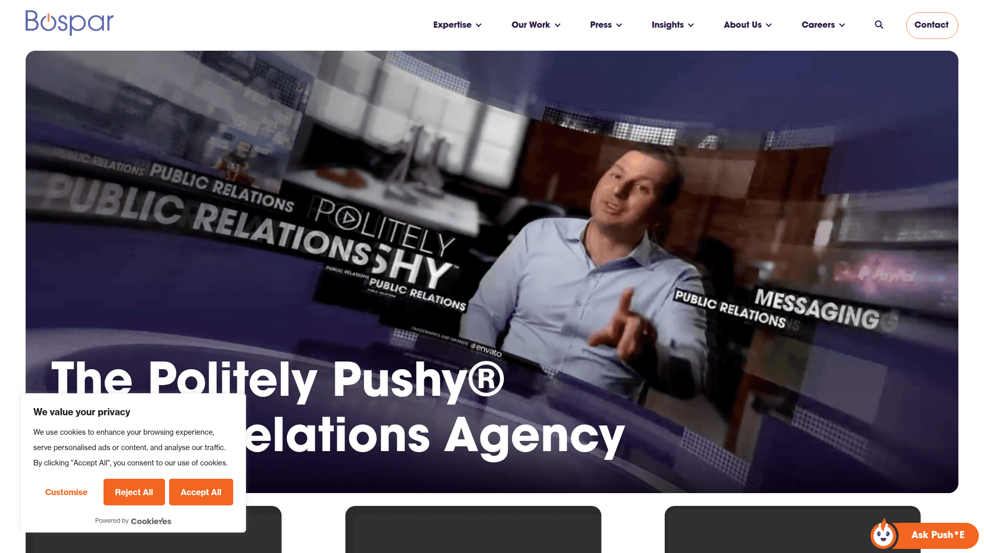 Bospar homepage screenshot