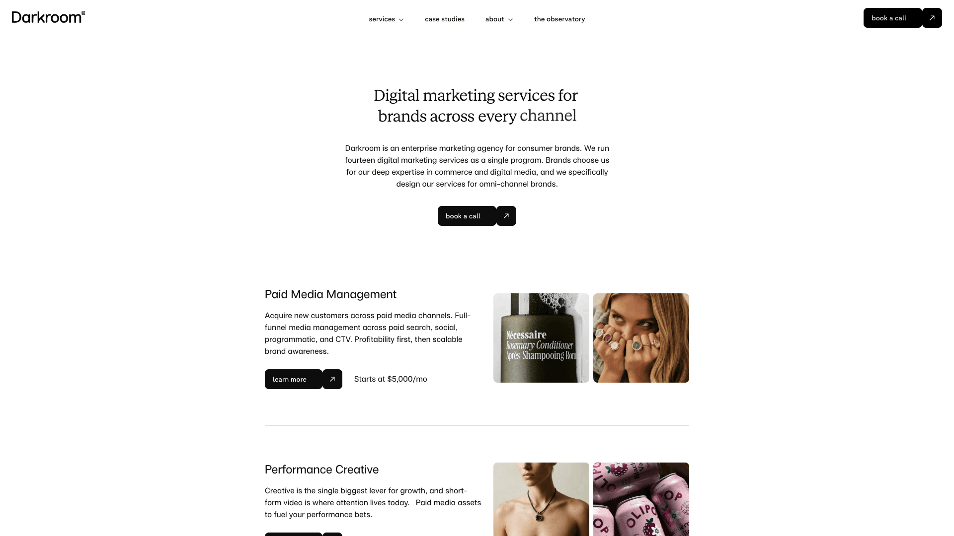Darkroom website screenshot