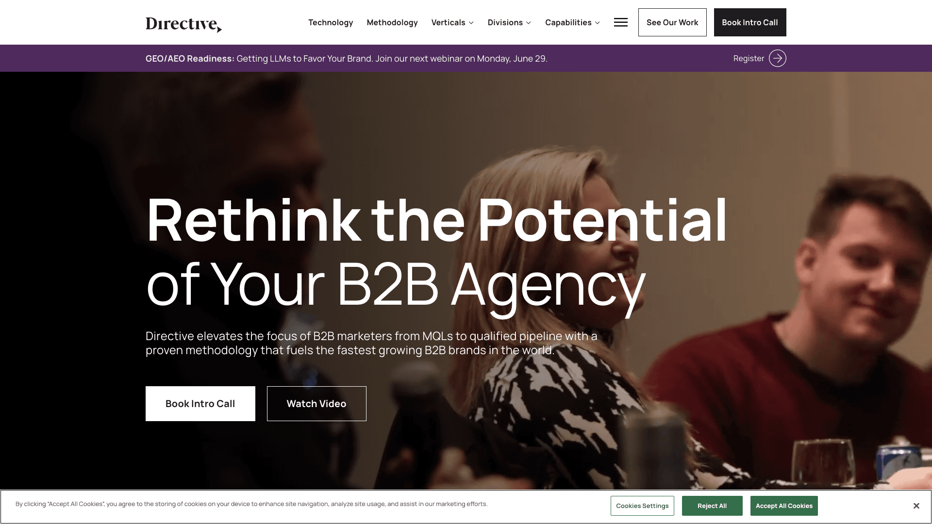 Directive homepage screenshot