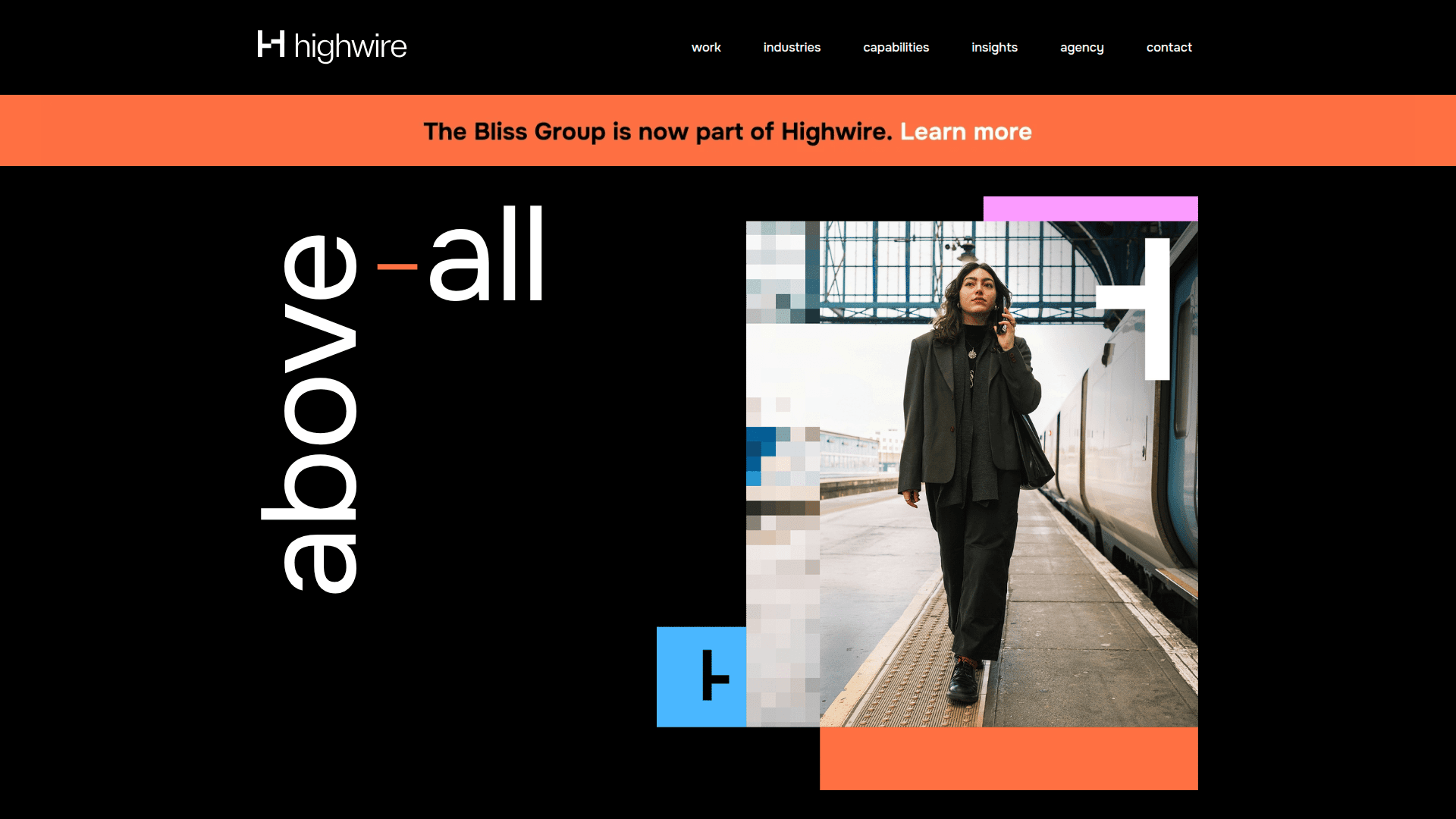 Highwire PR homepage screenshot