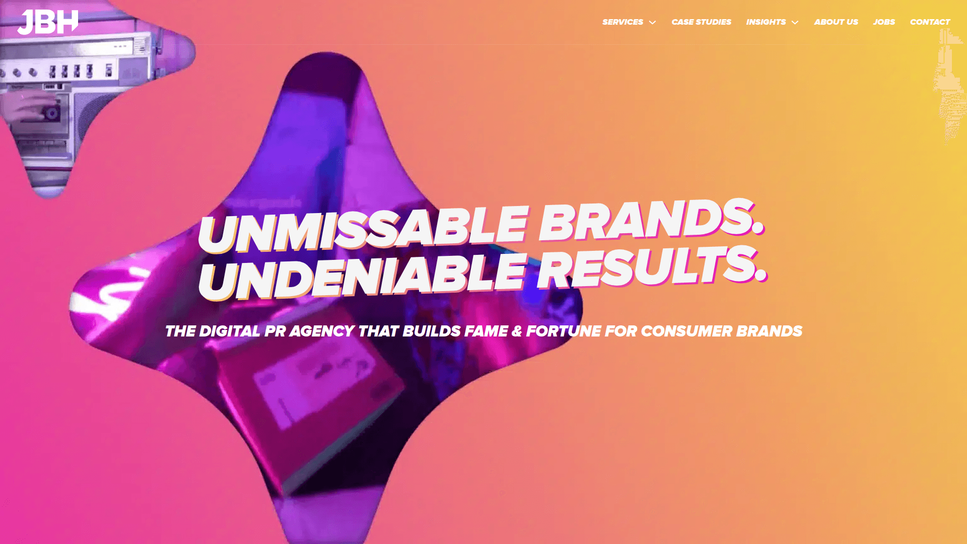 JBH homepage screenshot