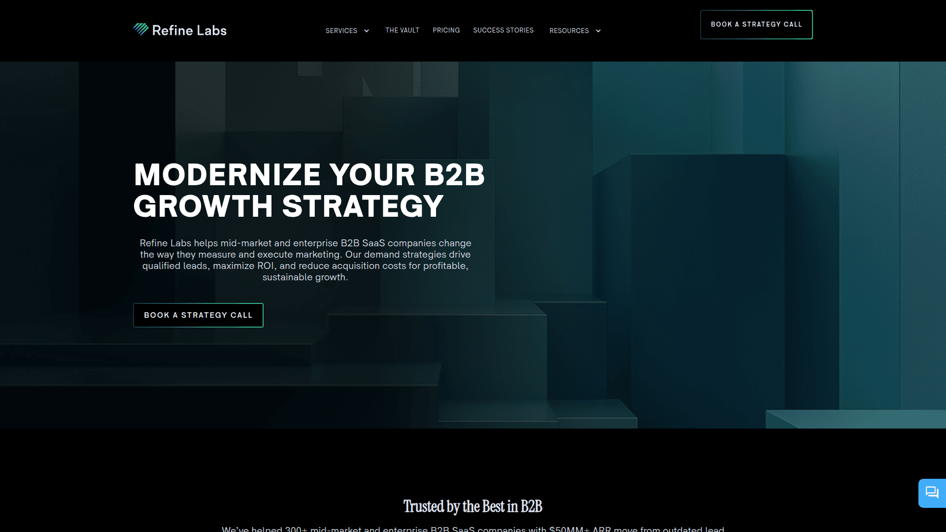 Refine Labs homepage screenshot
