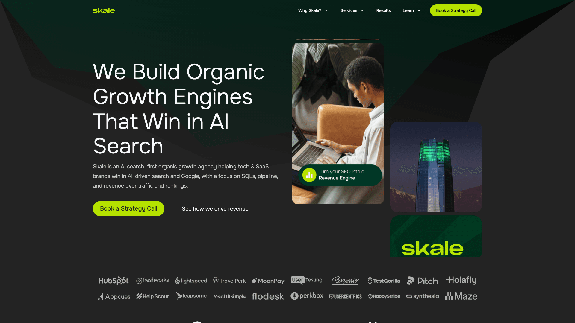 Skale homepage screenshot