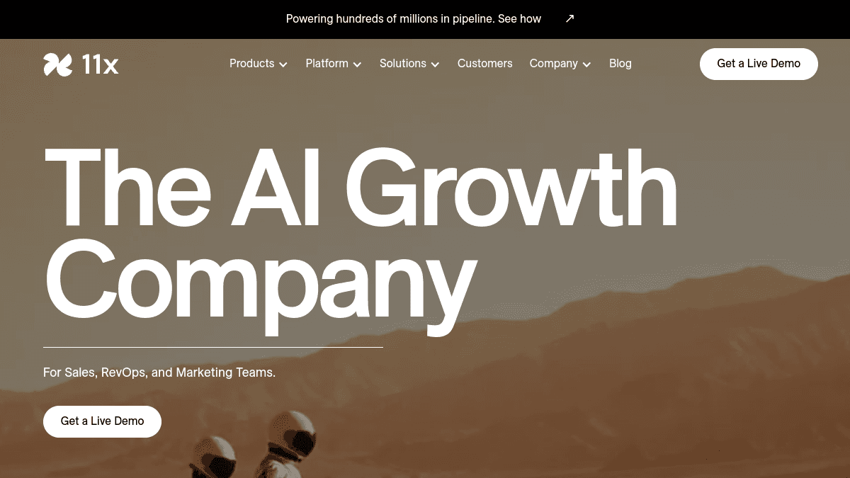 11x homepage screenshot