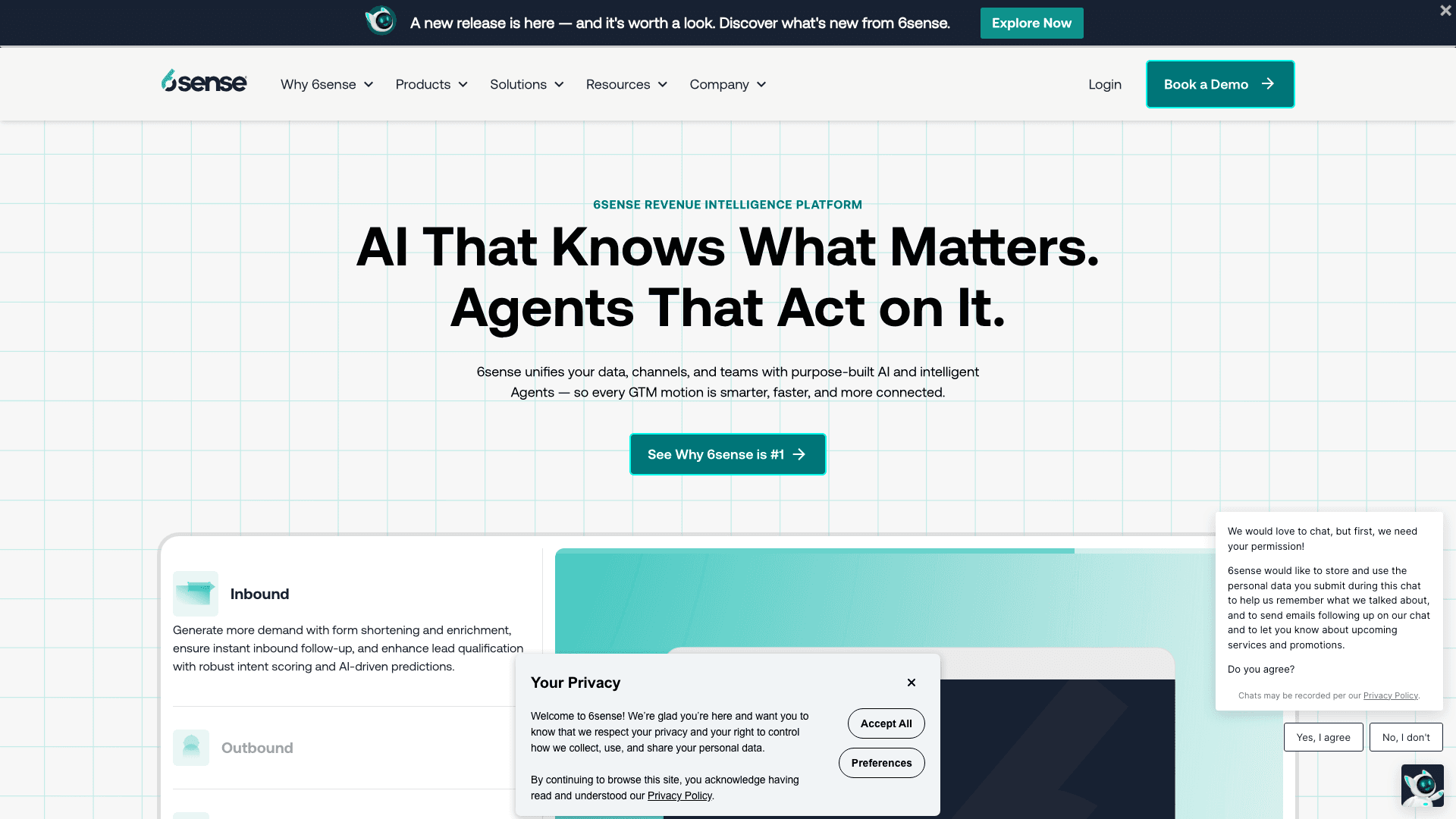 6sense homepage screenshot