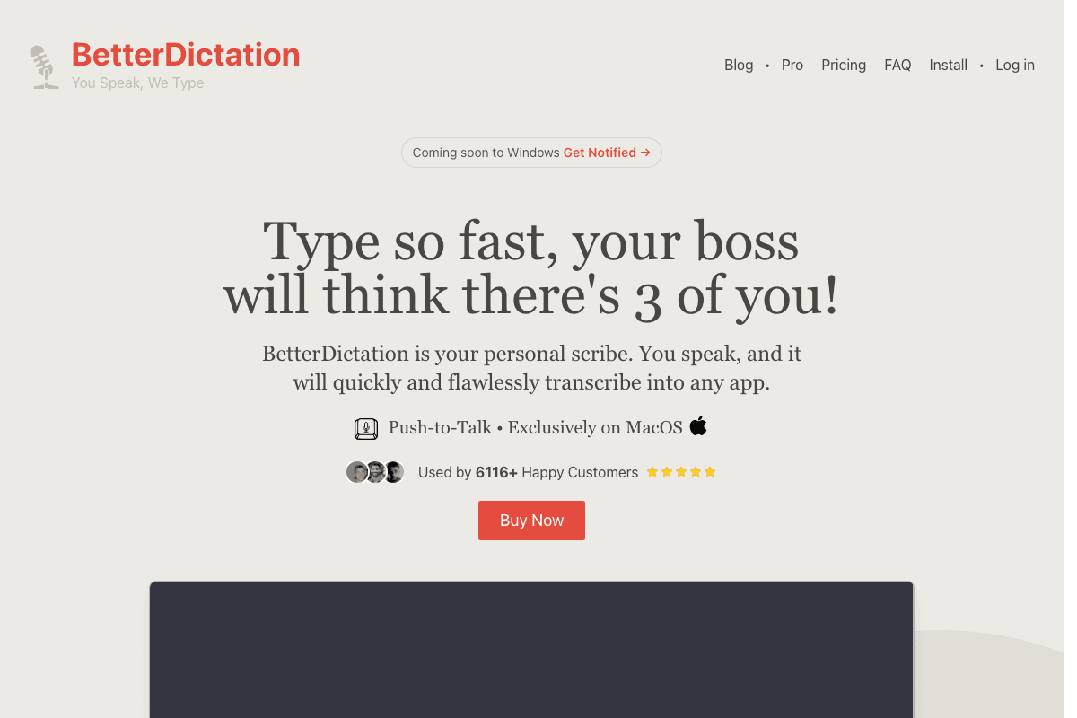 BetterDictation screenshot