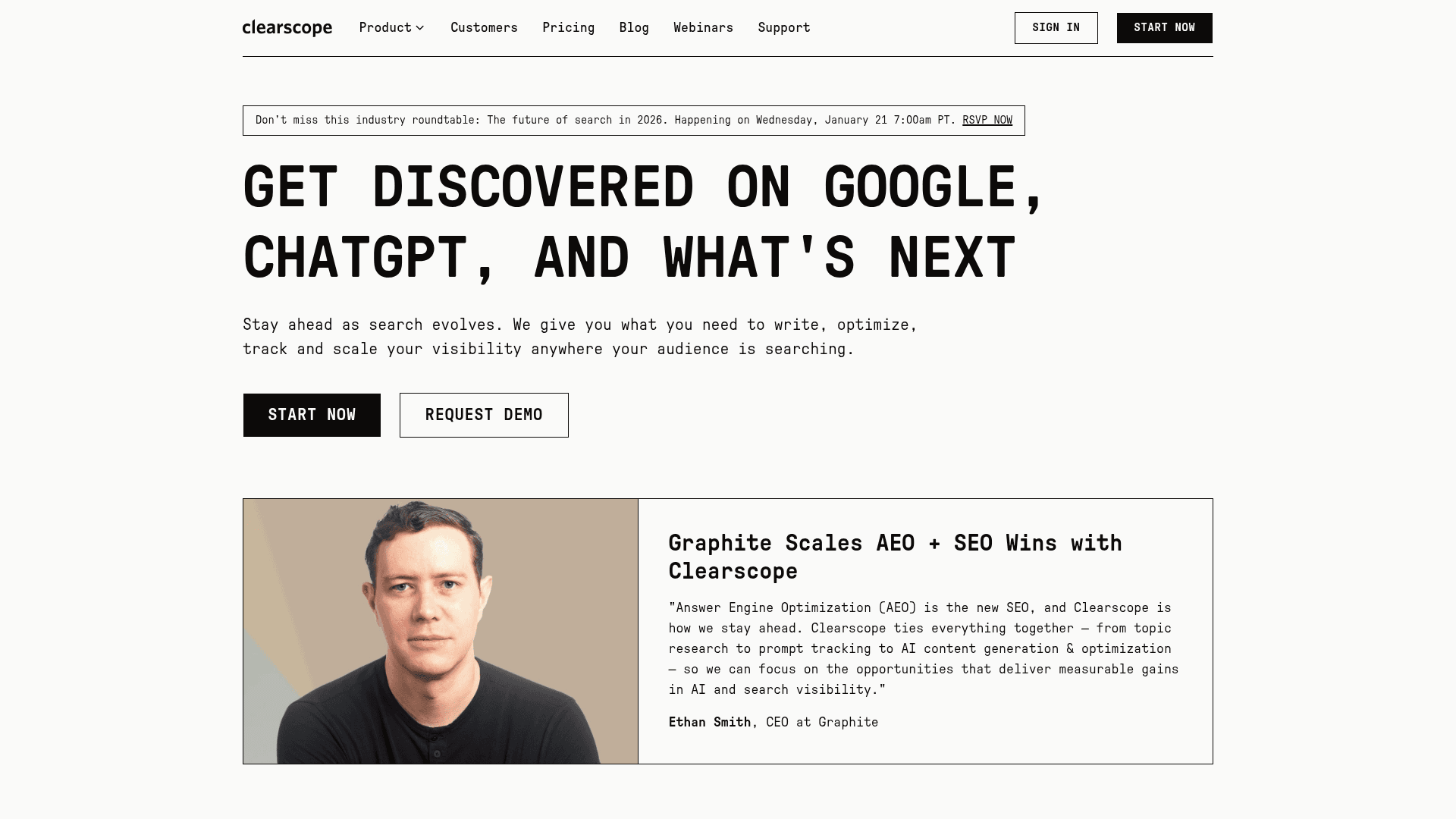 Clearscope dashboard screenshot