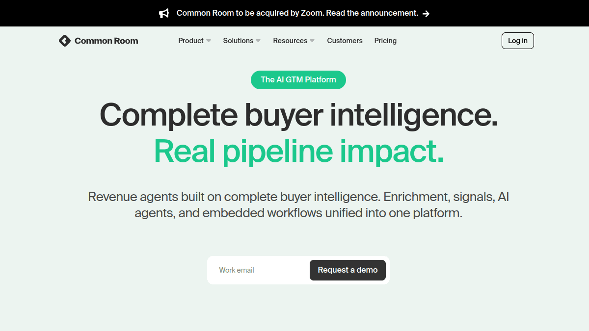 Common Room homepage screenshot