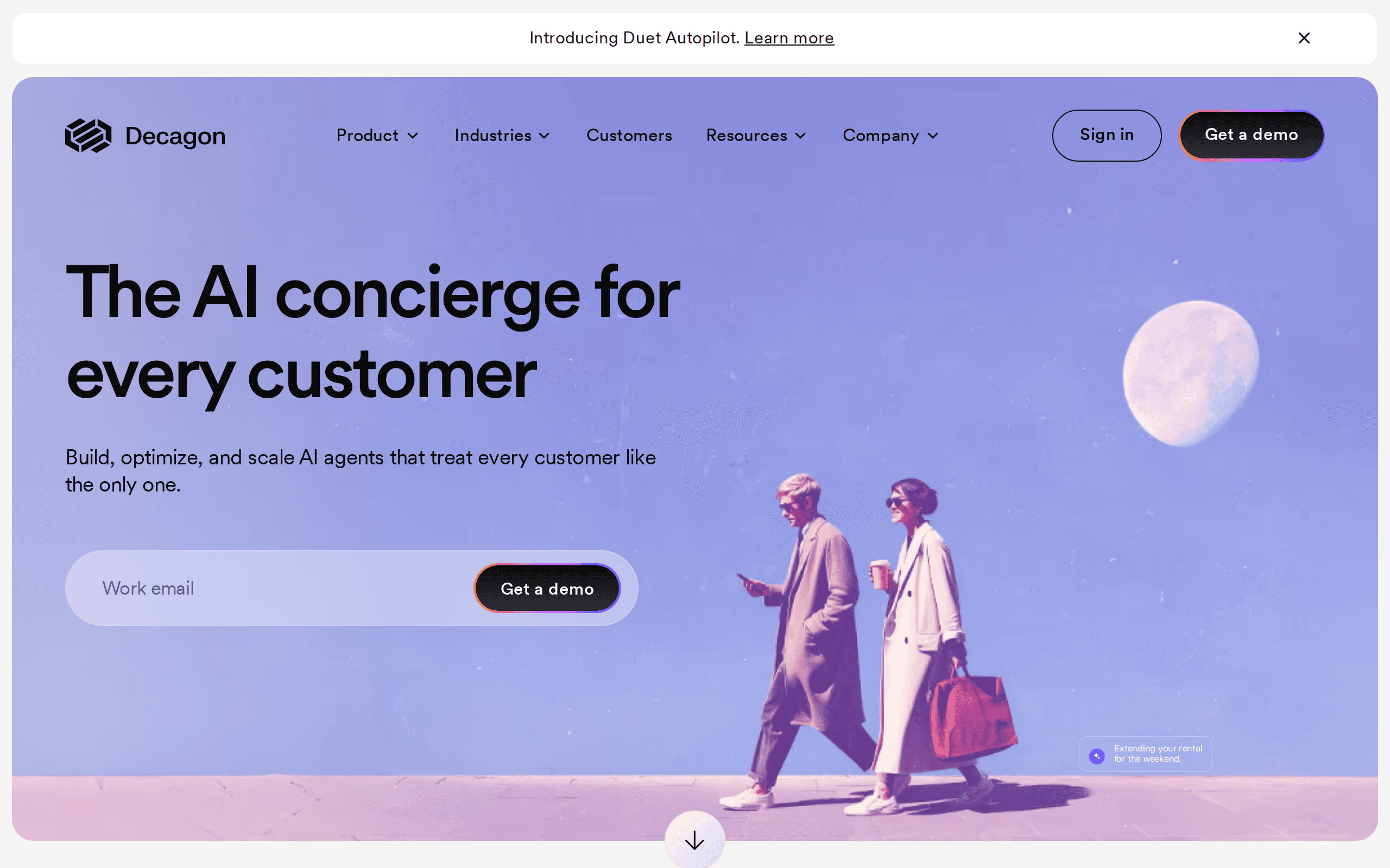 Decagon homepage — Best Enterprise AI Agent AI customer support tool
