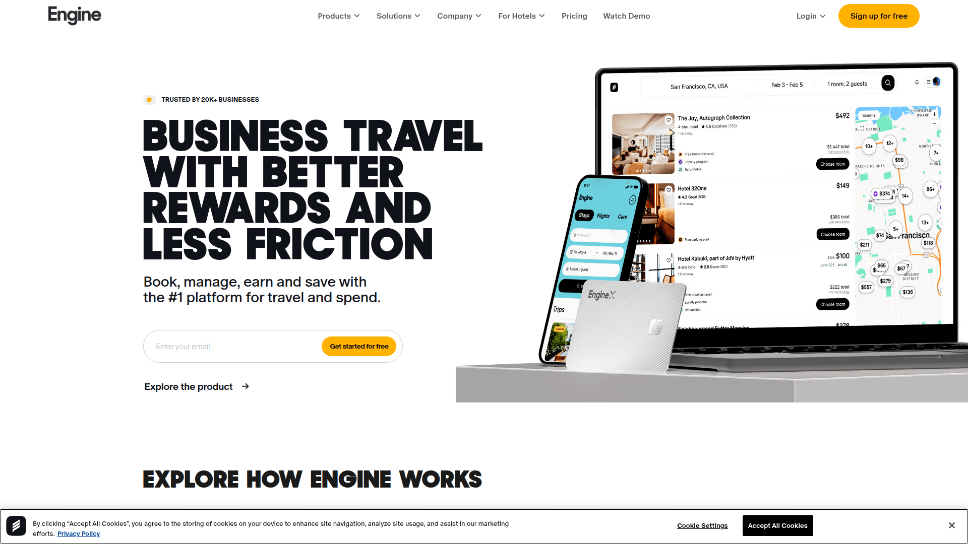 Engine homepage screenshot