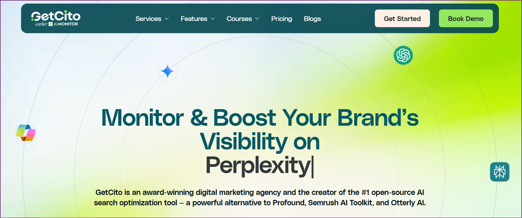 GetCito dashboard showing AI citation tracking