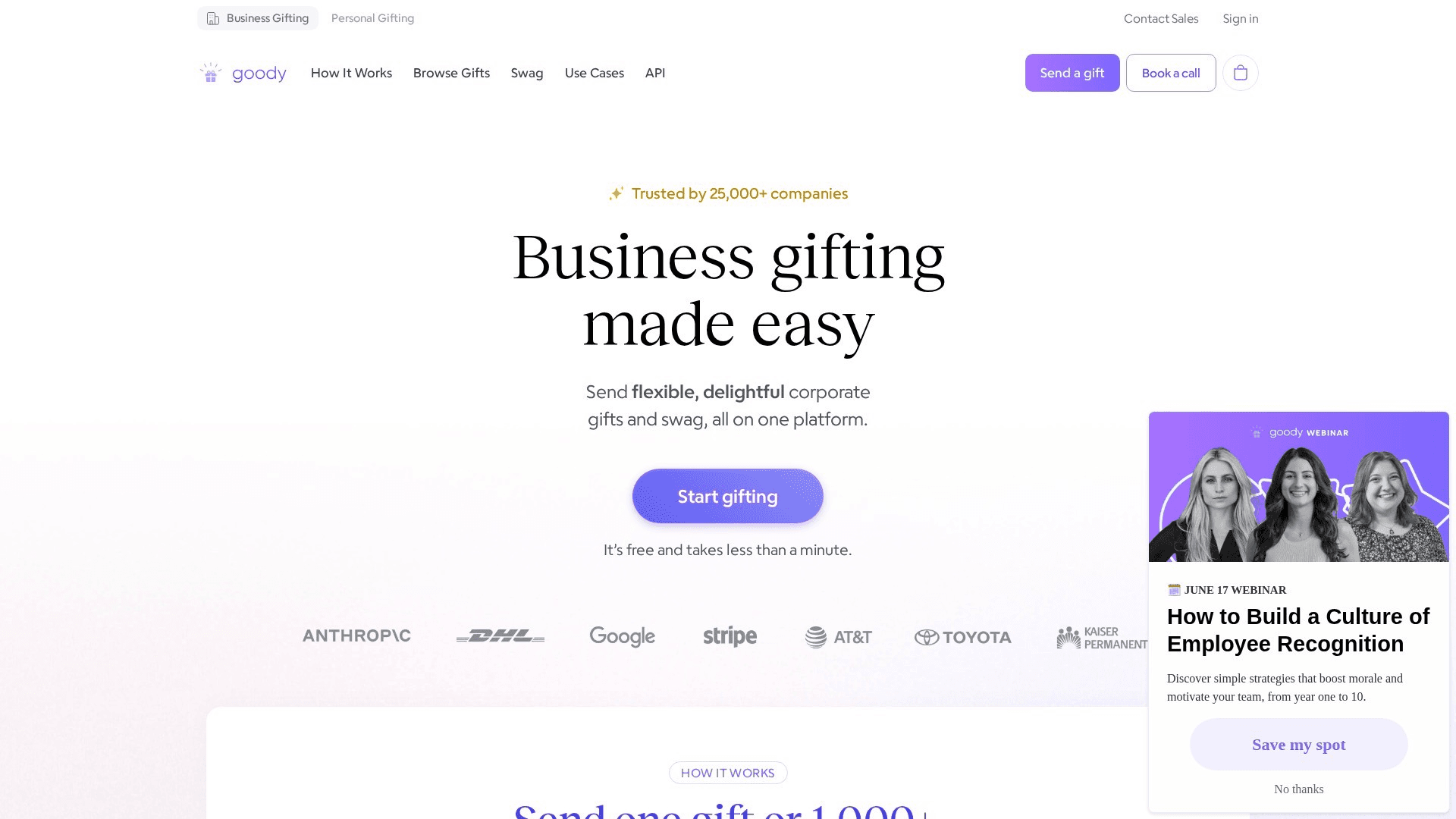 Goody homepage screenshot