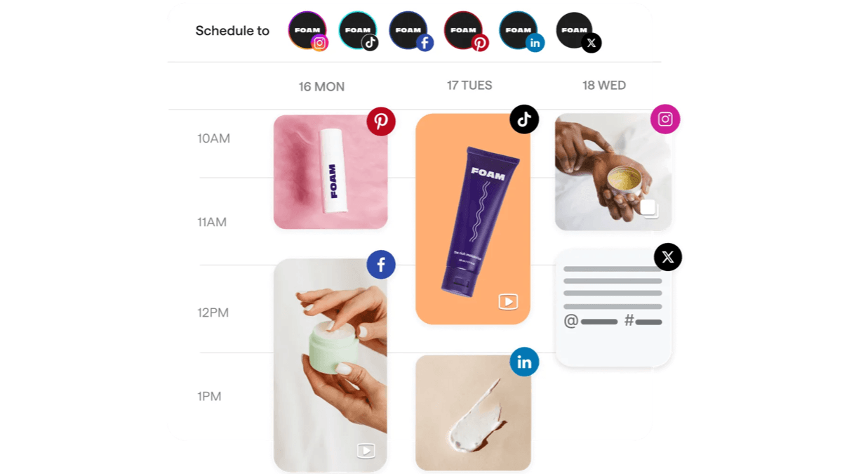 Later social media scheduling dashboard