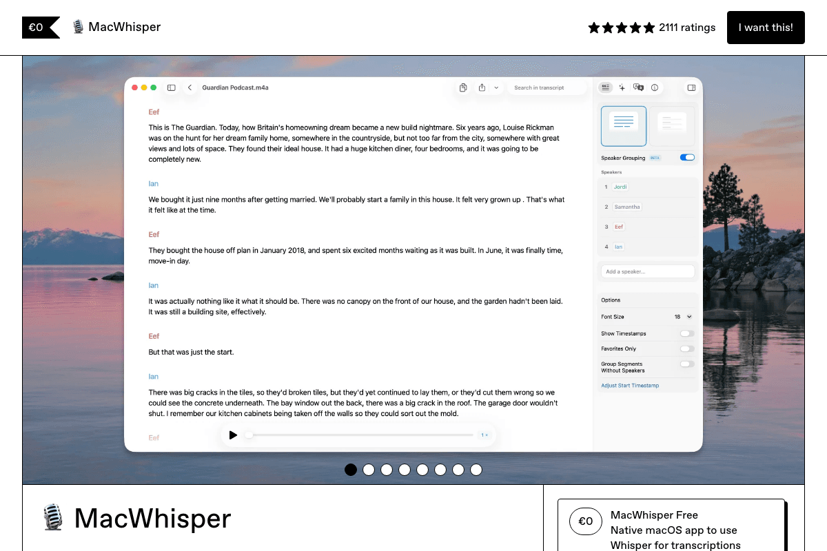 MacWhisper screenshot