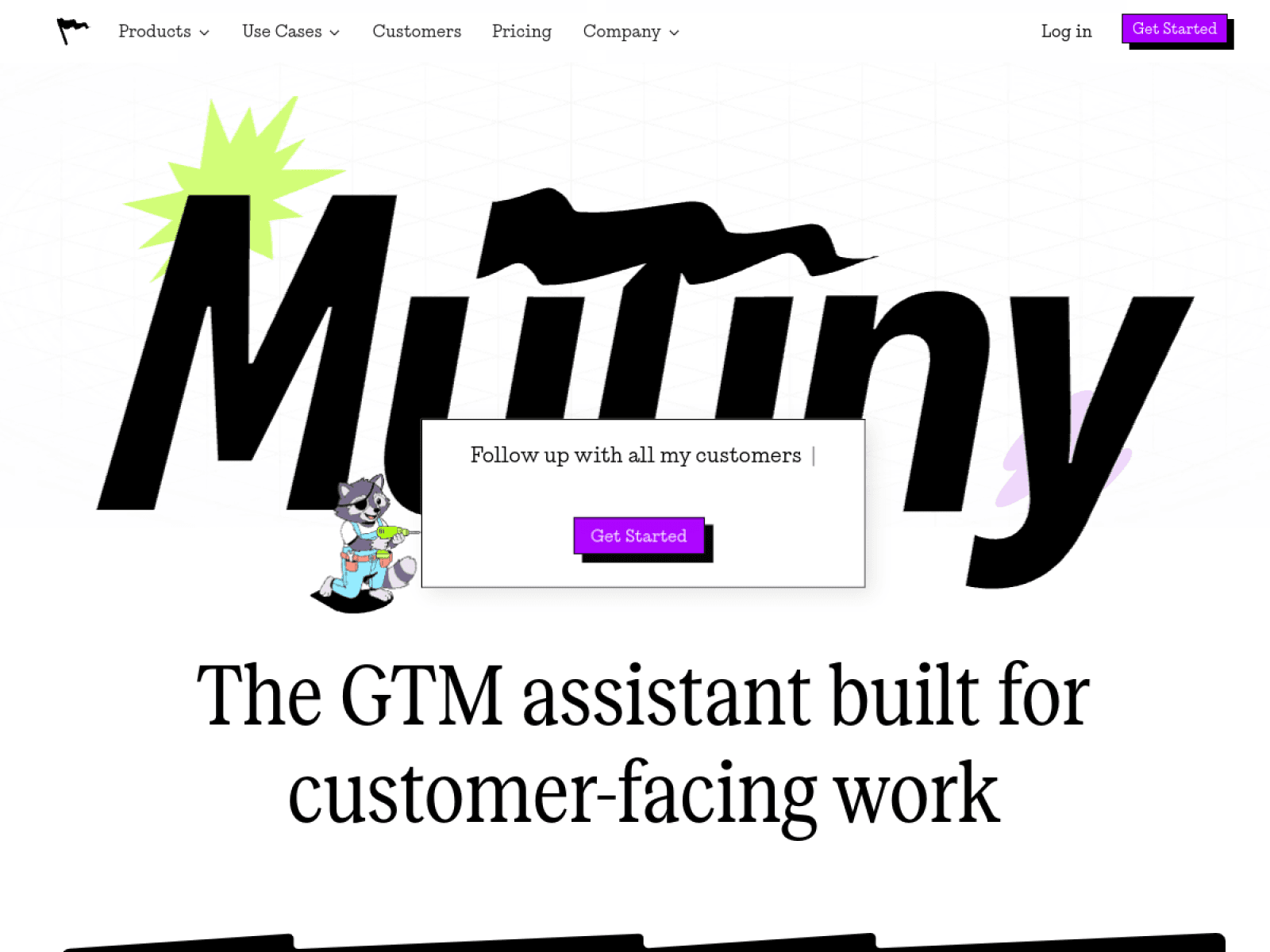 Mutiny homepage screenshot