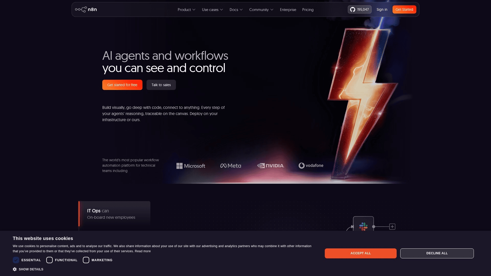 n8n homepage screenshot