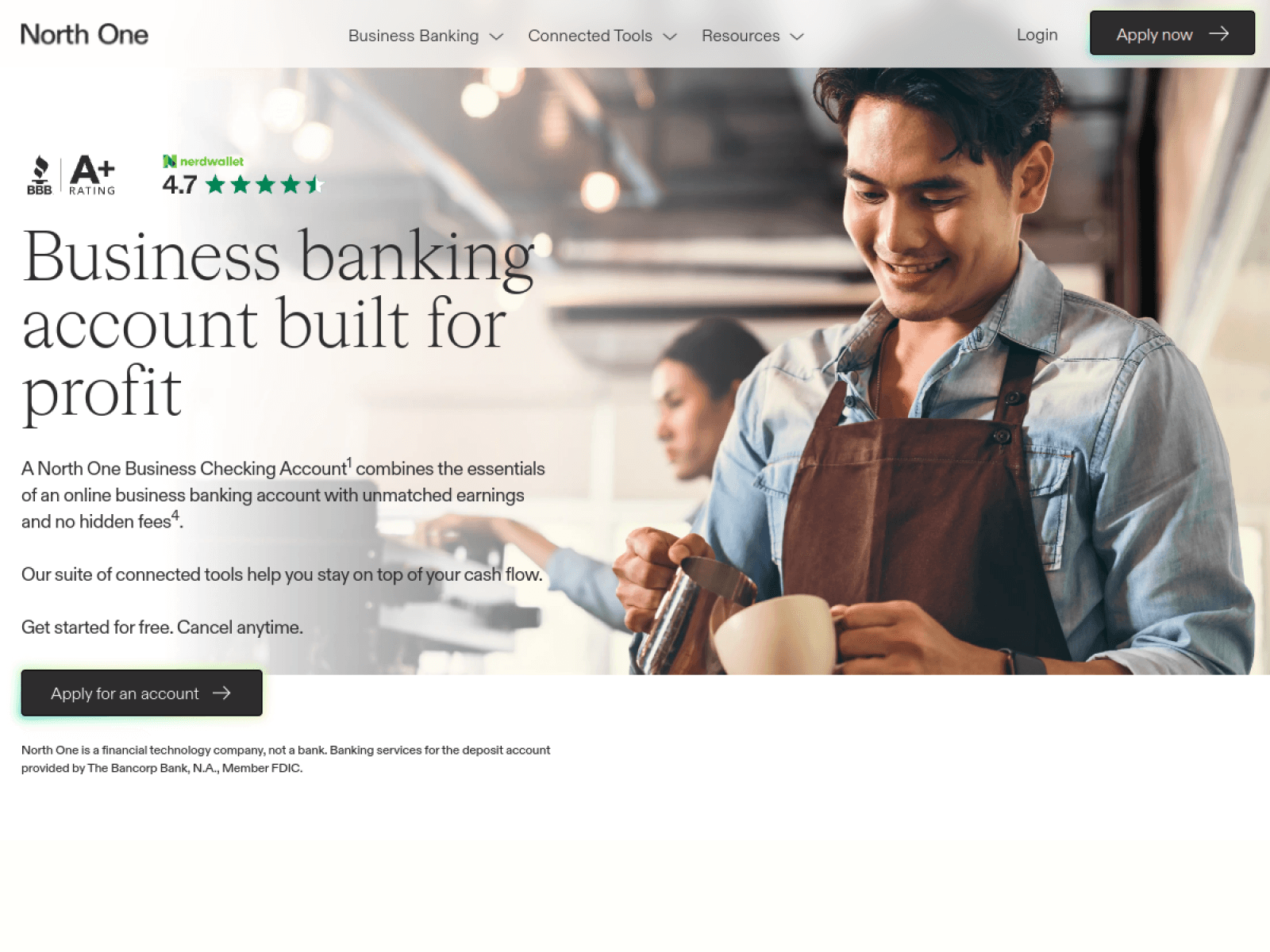 North One homepage screenshot
