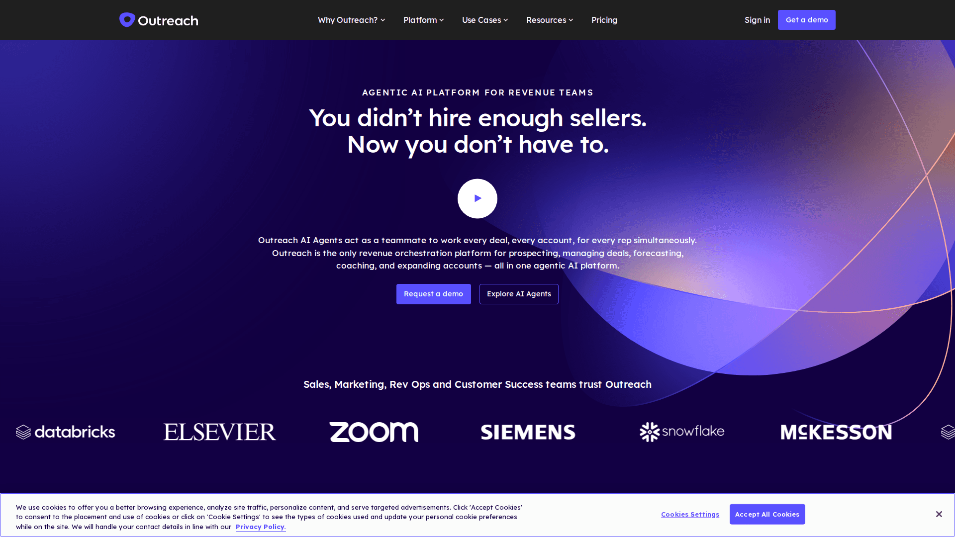 Outreach homepage screenshot