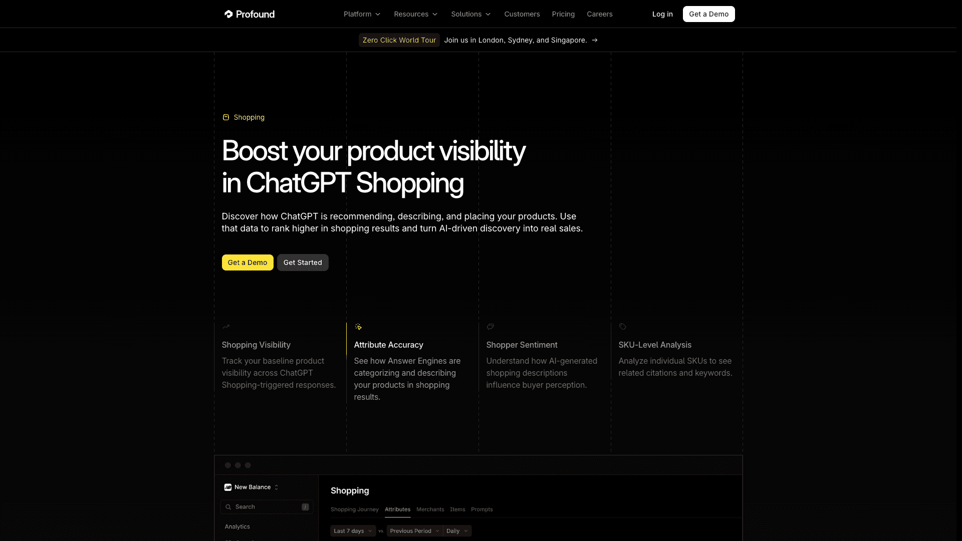 Profound website screenshot