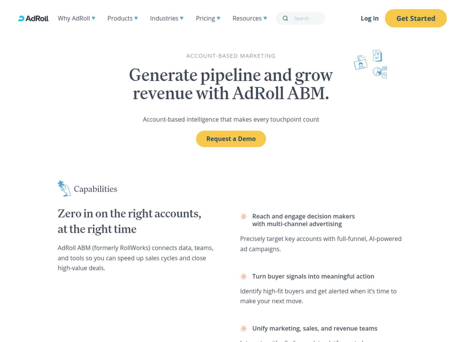 RollWorks homepage screenshot