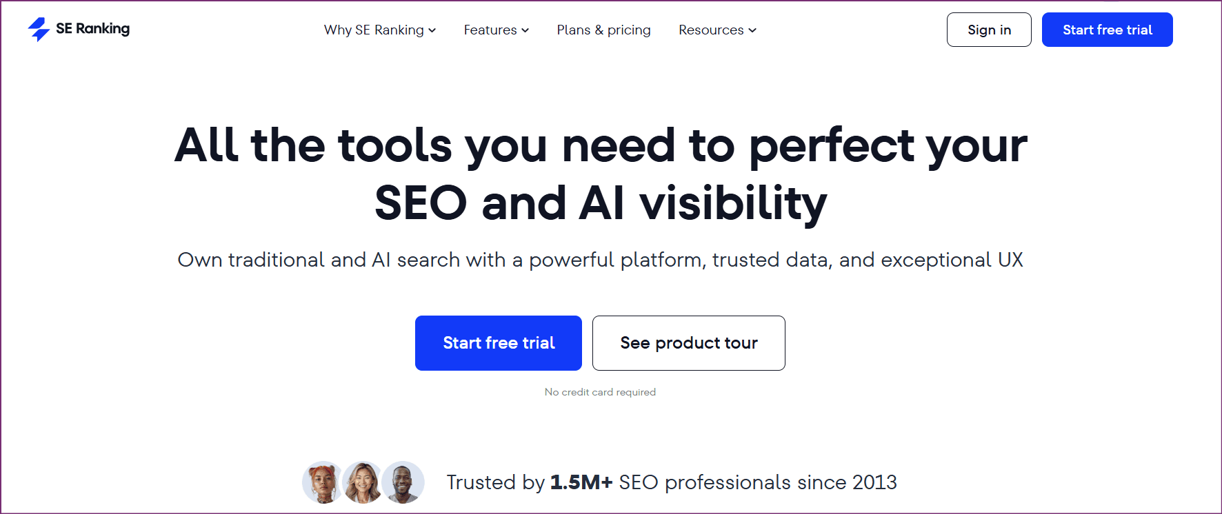 SE Ranking dashboard screenshot