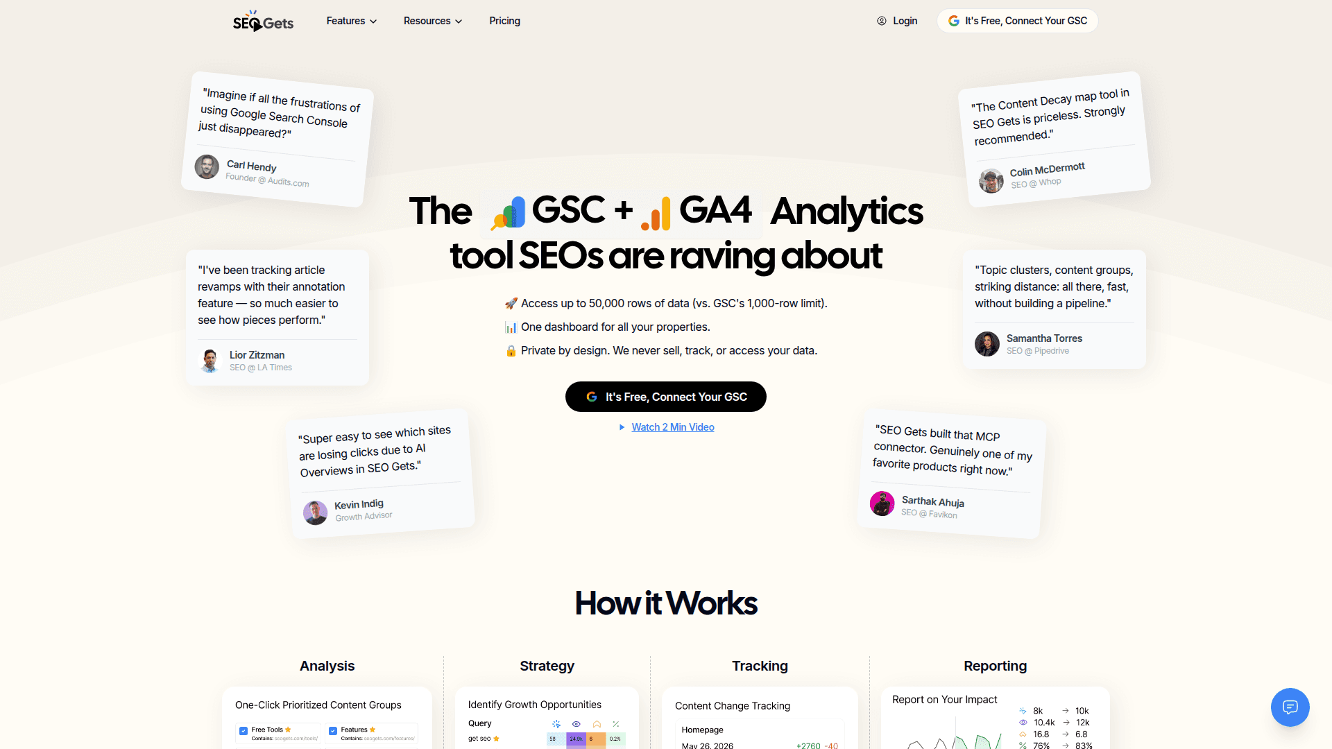 SEO Gets homepage screenshot