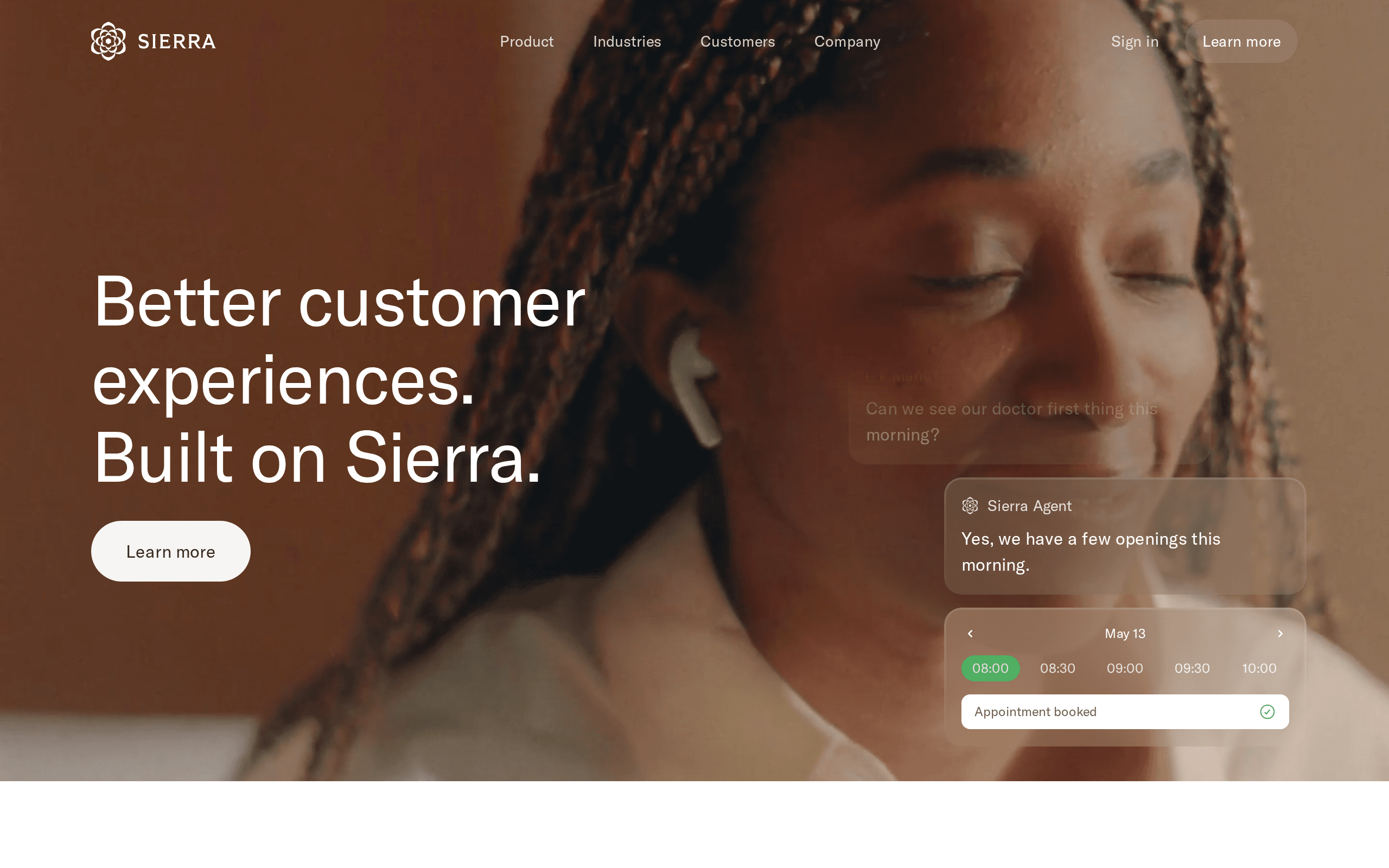 Sierra homepage — Best Pure AI Agent AI customer support tool