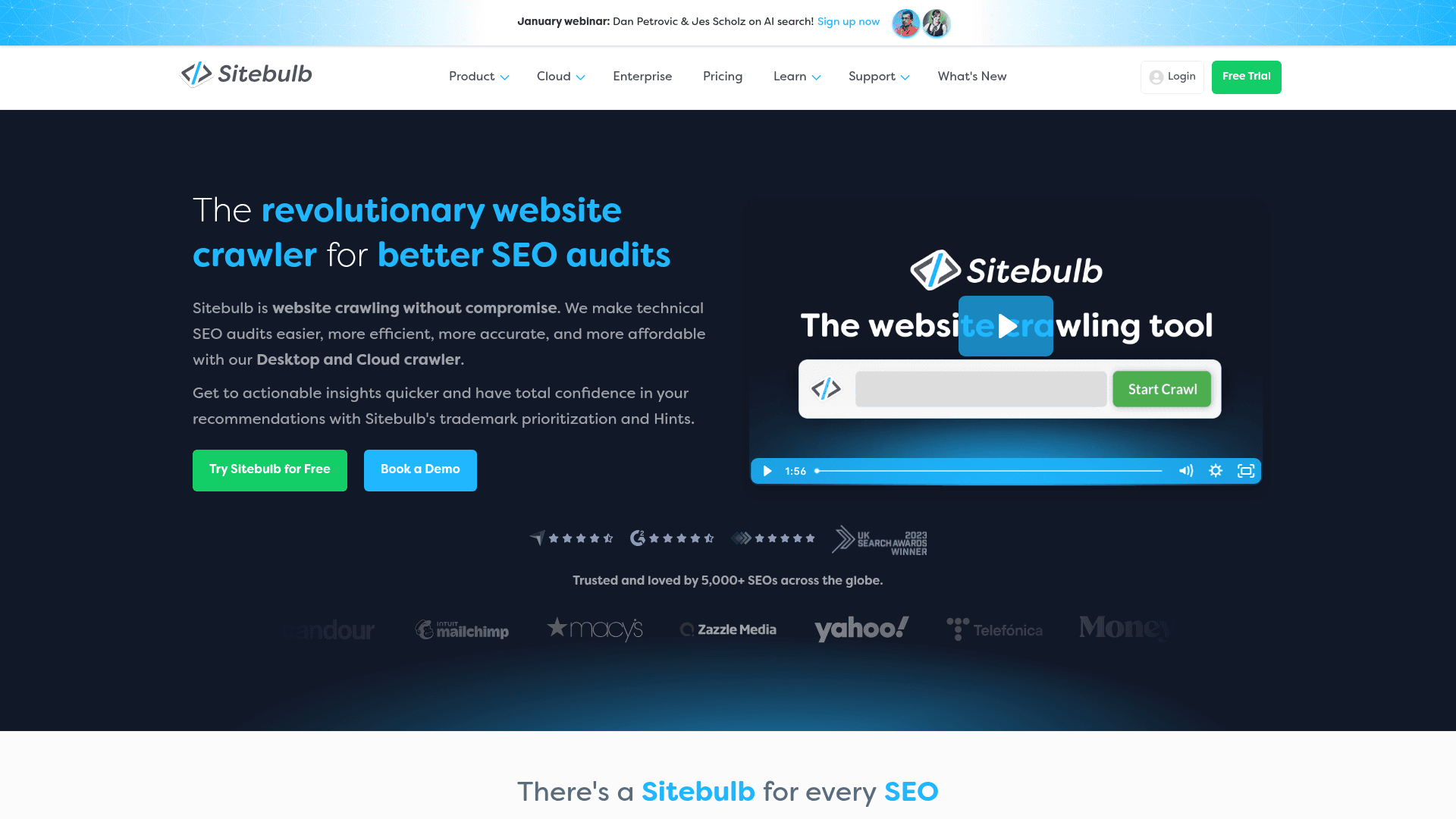 Sitebulb dashboard screenshot