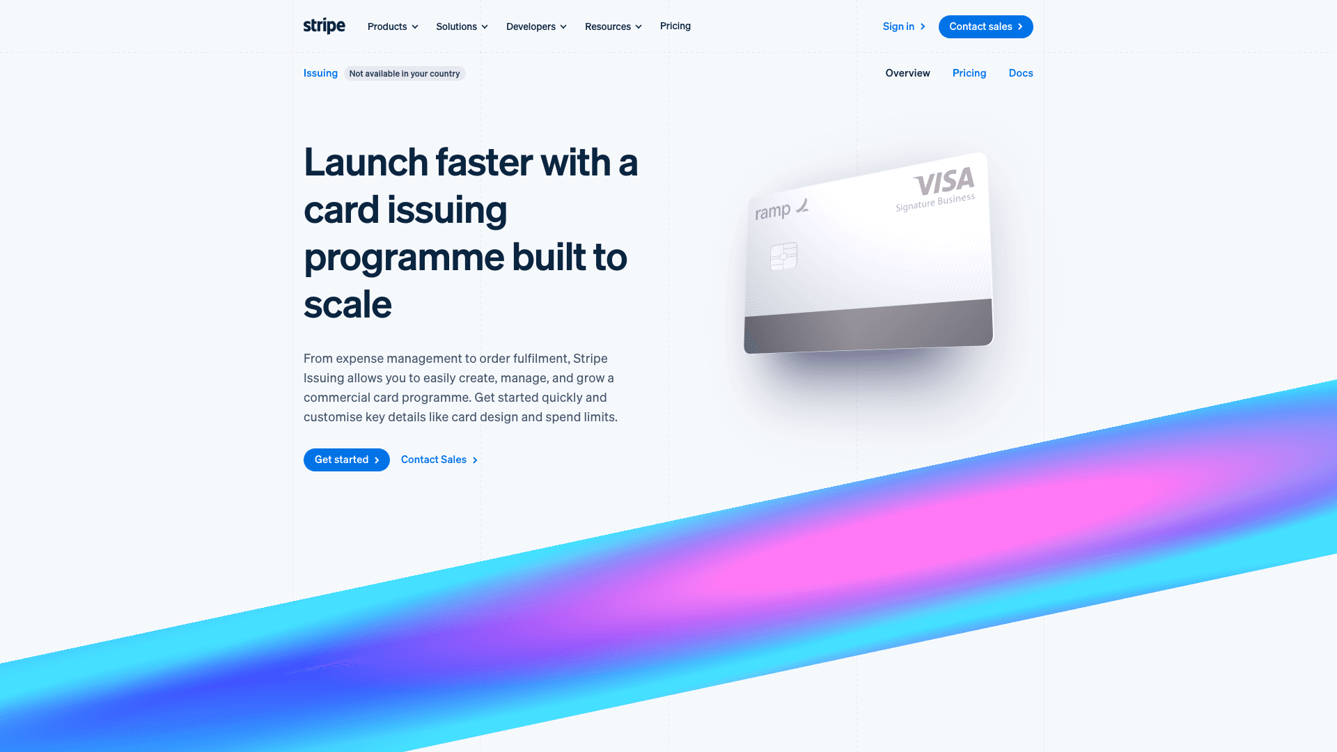 Stripe Issuing dashboard screenshot