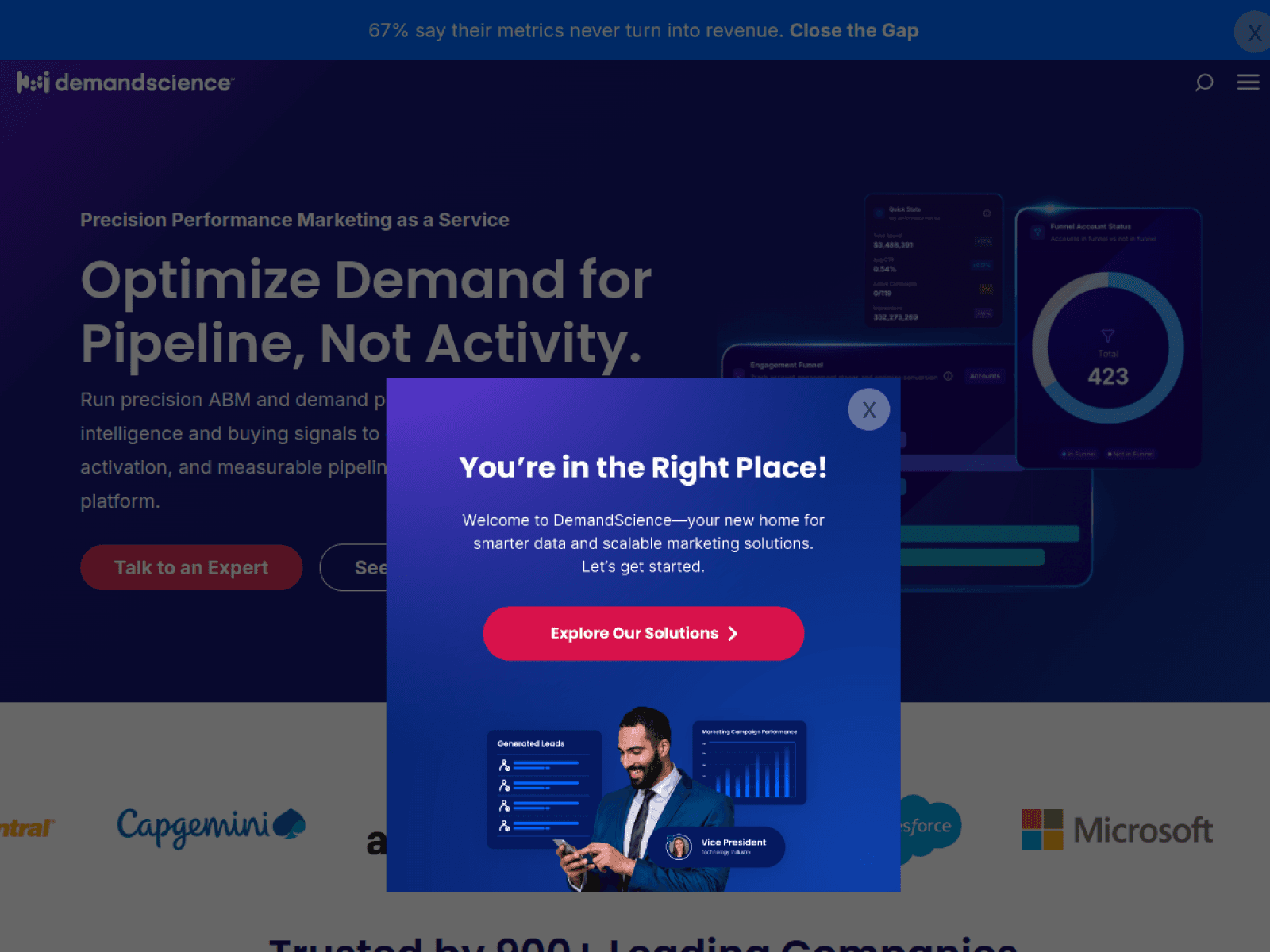Terminus homepage screenshot