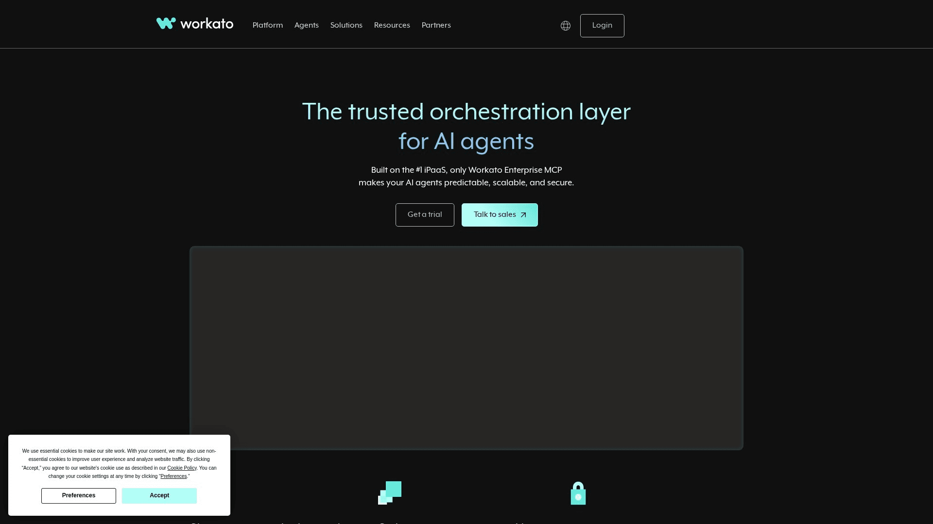 Workato homepage screenshot