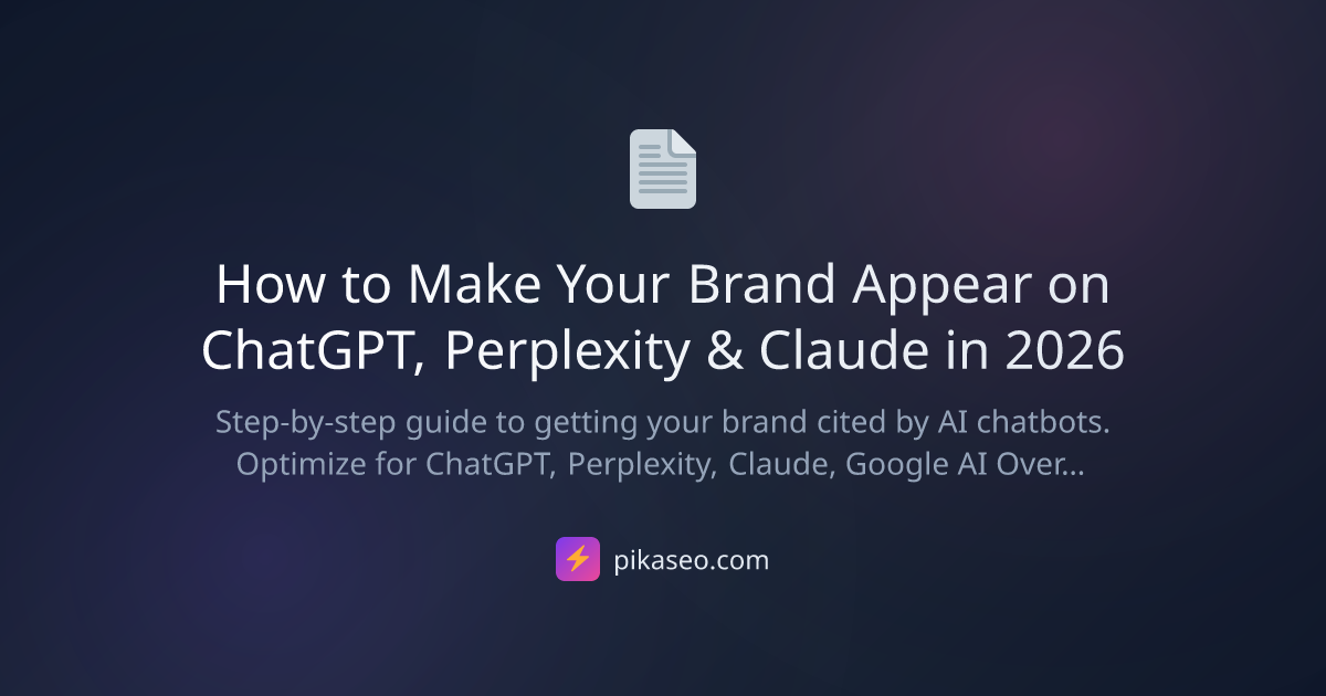 How to Make Your Brand Appear on ChatGPT, Perplexity & Claude in 2026 ...