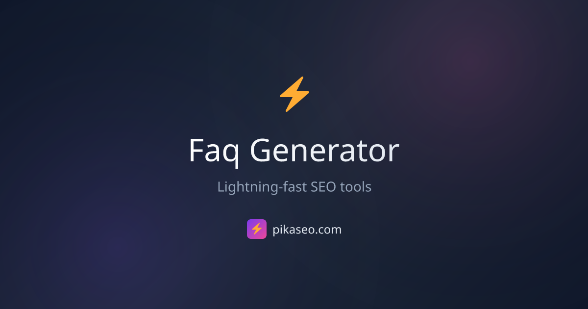 Free AI FAQ Generator - Create SEO-Optimized FAQs with Schema Markup ...